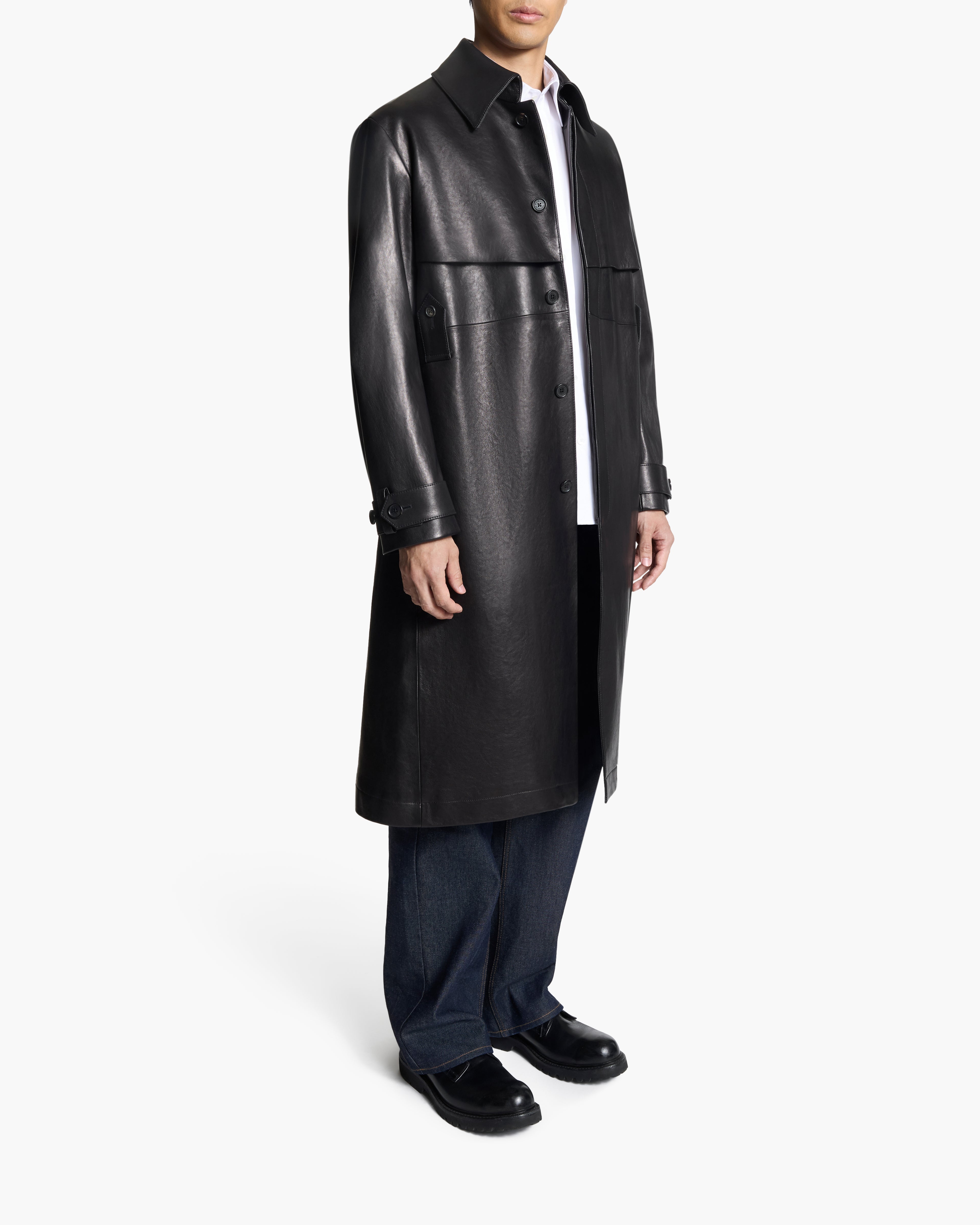 LAFAYETTE LEATHER TRENCH